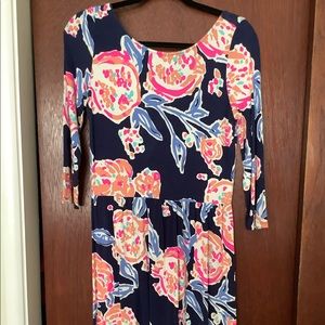 Lilly Pulitzer 3/4 Sleeve Scoop Back Dress